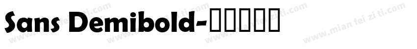 Sans Demibold字体转换